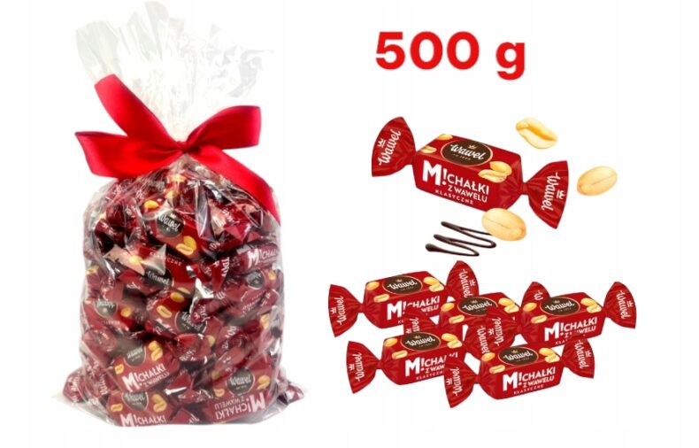 Michałki Wawel Cukierki Klasyczne urodziny Na Prezent 500g orzechowe 0,5kg święta MIKOŁAJA CHOINKĘ