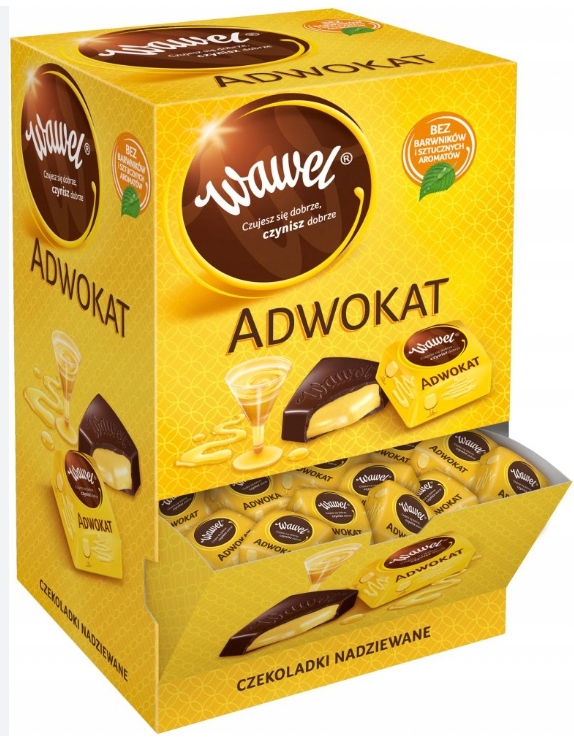 Wawel Czekoladki Cukierki Adwokat Prezent adwokatem nadziewane 300g święta Mikołaja choinkę