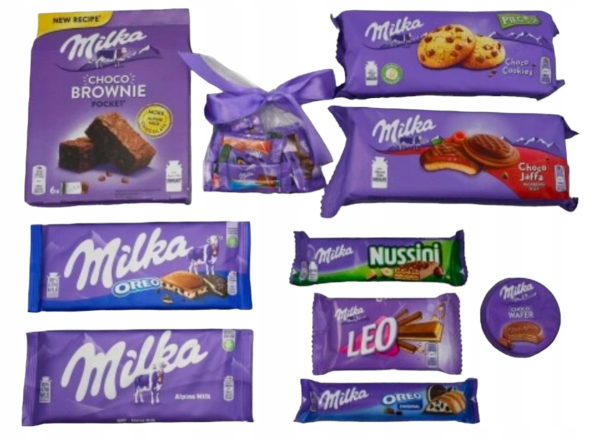 Słodycze Milka na prezent pod choinkę Mikołaj zestaw Święta paczka pudełku