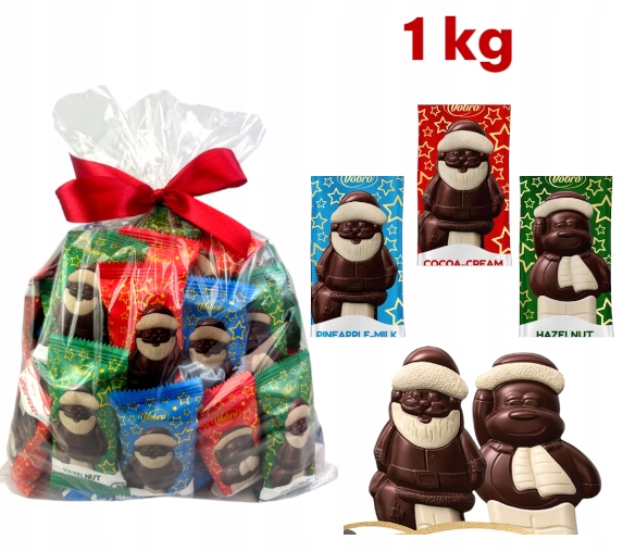 Vobro Czekoladki Figurki Mikołaj Świąteczne prezent Święta choinkę 1kg
