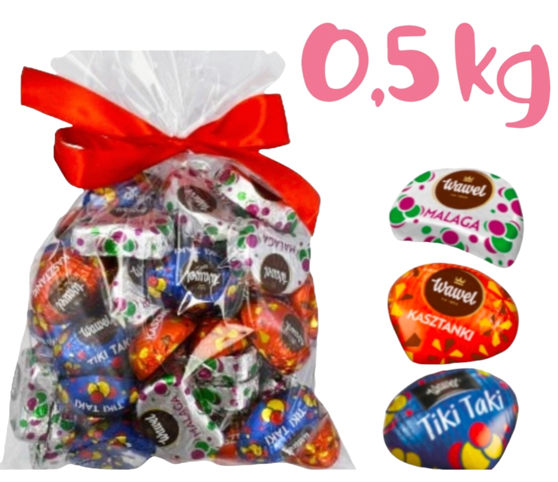 Czekoladki Tiki Taki Malaga Kasztanki Wawel 0,5kg cukierki Dla Nauczyciela