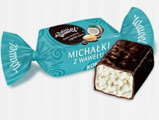 Wawel Cukierki Michałki Orzechowe Białe Kokosowe choinkę święta Mikołaj 0,5 kg