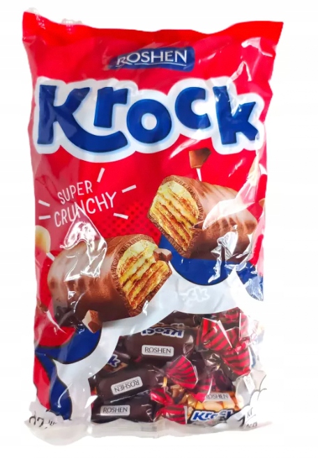 Roshen Krock Cukierki Karmelowe z orzechami Święta Mikołaj choinkę 1 kg