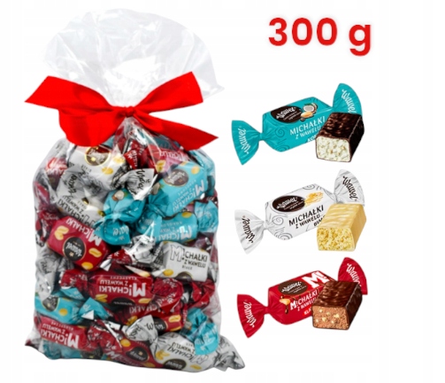 Wawel Cukierki Michałki Klasyczne Orzech Białe Kokos prezent 300g urodziny Mikołaja święta