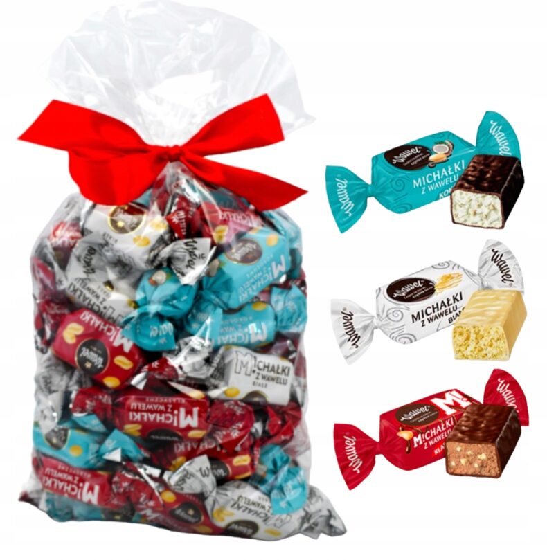 Wawel Cukierki Michałki Klasyczne Orzech Białe Kokos choinkę święta Mikołaja 1kg