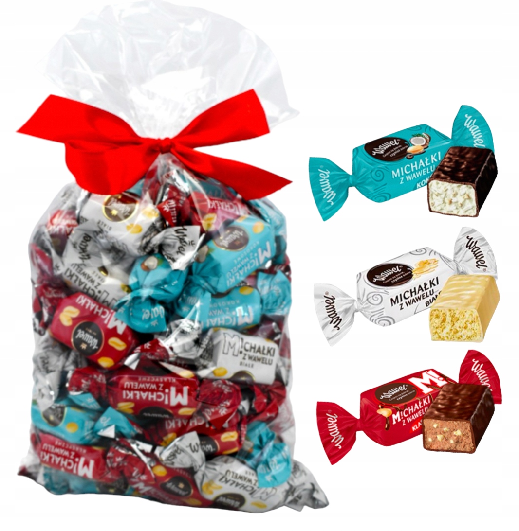 Wawel Cukierki Michałki Klasyczne Orzech Białe Kokos choinkę święta Mikołaja 1kg