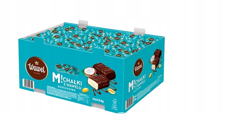 Michałki Wawel Cukierki Kokosowe W Czekoladzie Orzechami Kokos Orzech 500g Mikołaja święta