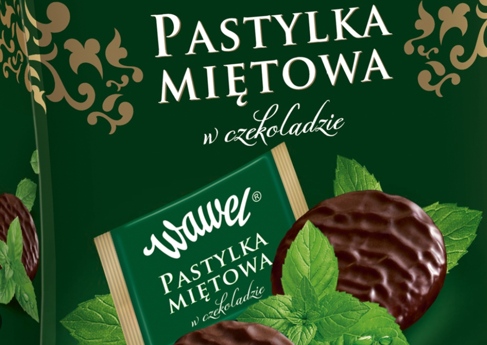 Pastylka Miętowa W Czekoladzie Wawel 1kg pomadki miętowe święta Mikołaj