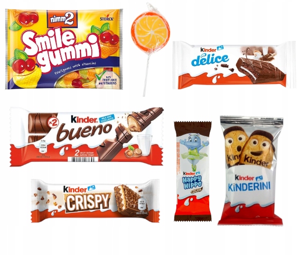 Paczka SŁODYCZY Mikołaja choinkę PREZENT Mikołaj KINDER ŻELKI DZIECI KINDER