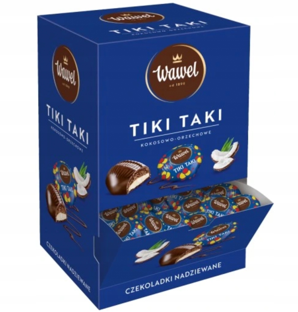 Czekoladki Kokosowe Tiki Taki Wawel 1kg cukierki prezent pomadki Mikołaj
