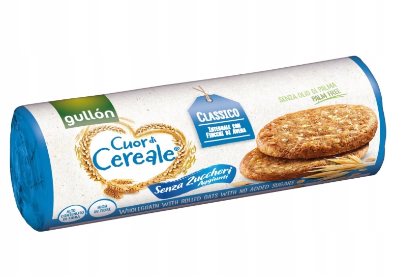 Gullon Ciastka Pełnoziarniste Zbożowe Bez Cukru Ciasteczka Wegańskie 280g