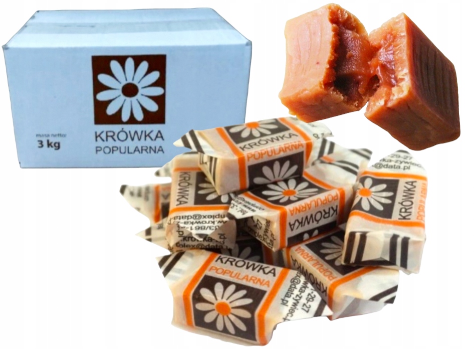 Cukierki Krówki Krówka Żywiecka Popularna 3kg z koniczynką kwiatkiem