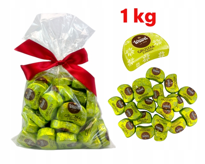 Wawel Czekoladki Gruszka z Imbirem Imbir Święta Prezent 1kg choinkę mikołaj