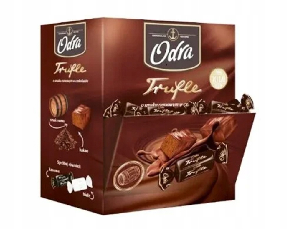 Odra Cukierki Trufle W Czekoladzie Czekoladowe Prezent 0,5 kg 500 g trufla