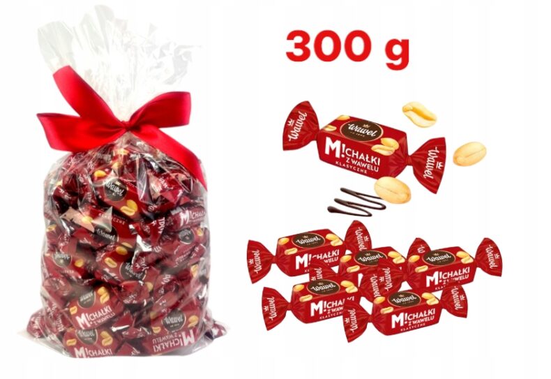 Michałki Klasyczne Wawel Cukierki Na Prezent 300g orzech orzechowe Święta Mikołaja