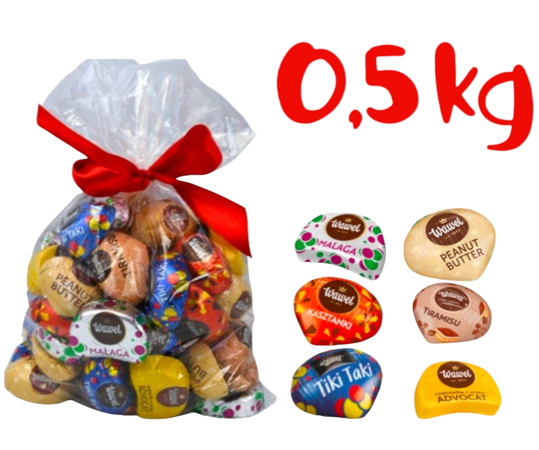 Czekoladki Wawel Cukierki Adwokat Kasztanki malaga 500g ŚWIETA MIKOŁAJA CHOINKĘ