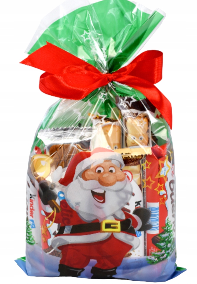 PREZENTY paczka MIKOŁAJOWA dla dzieci Mikołaj Święta Choinka zestaw Kinder