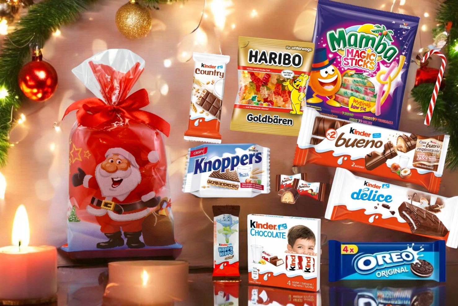 Zestaw WOREK Paczka Słodyczy Milka dla dzieci Prezenty Mikołaj ŚWIĘTA choinkę paczki