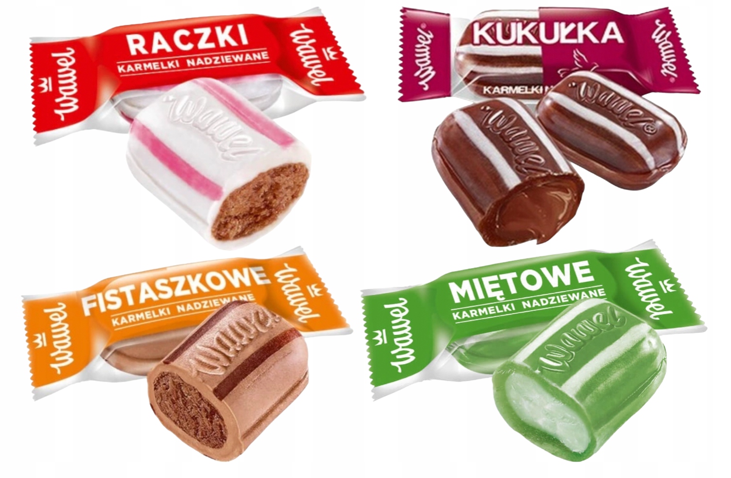 Cukierki z Wawelu karmelki Fistaszki Kukułka Miętowe Raczki mix smaków 500g święta