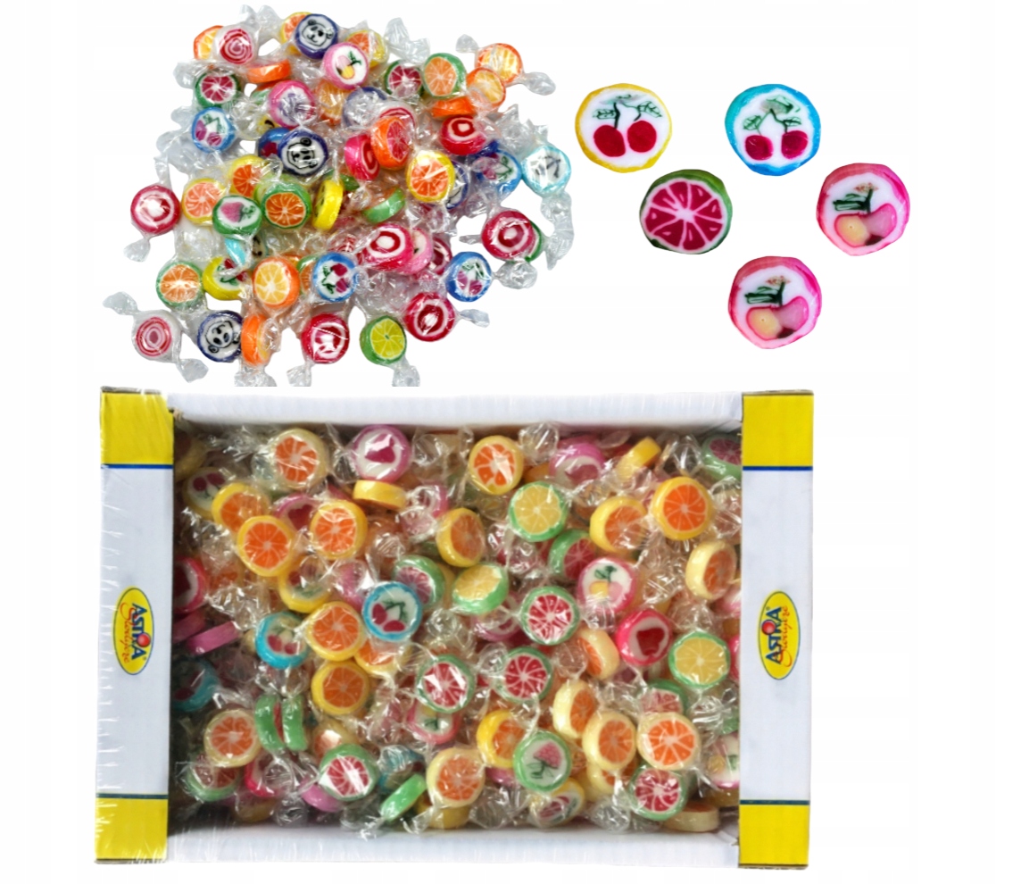 Astra Cukierki Cytruski o smaku owocowym Mix smaków Owocowe karmelki 1 kg