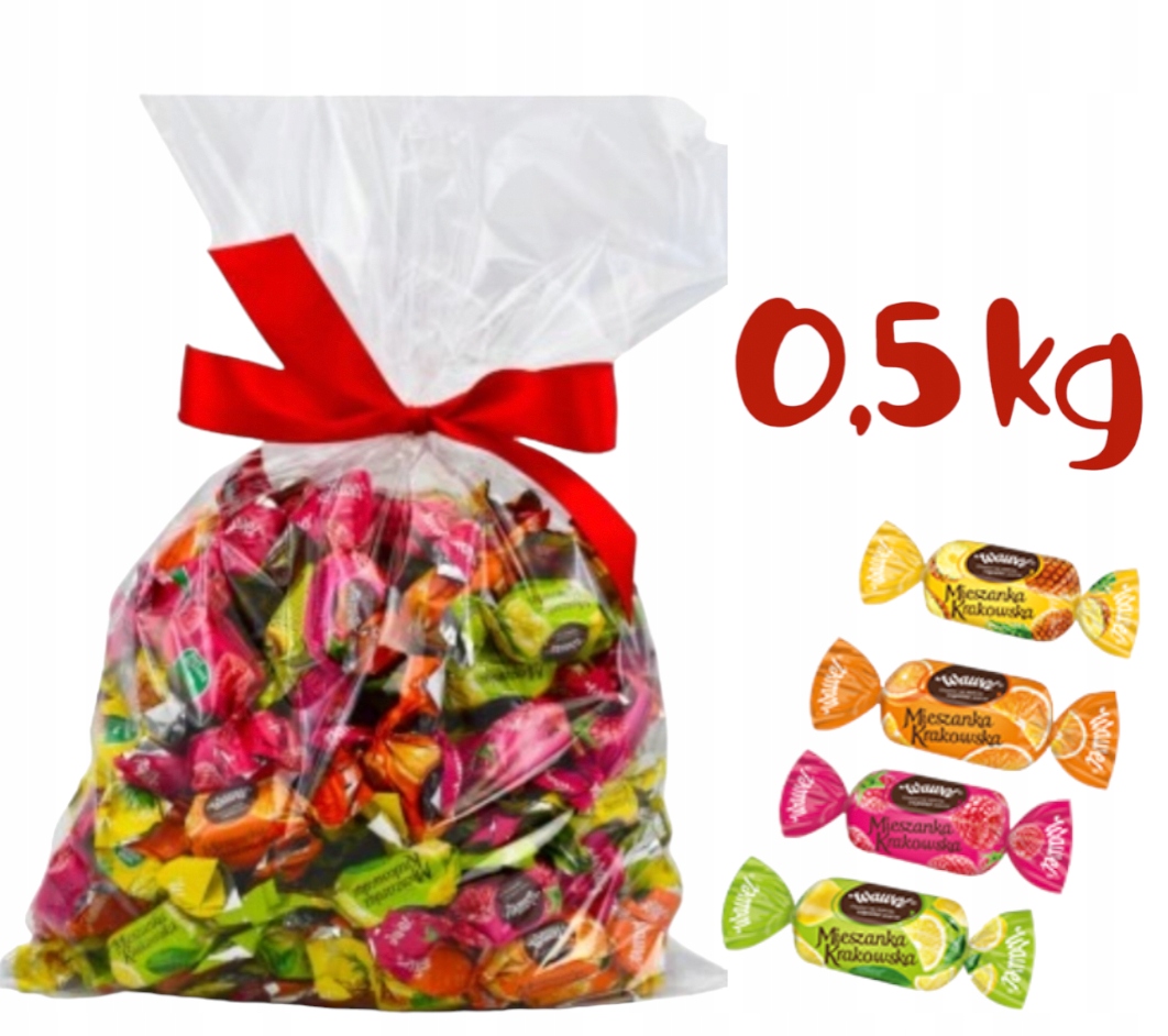 Cukierki Galaretki owocowe 500g 0,5 kg krakowska mieszanka Wawel galaretka ŚWIĘTA Mikołaja