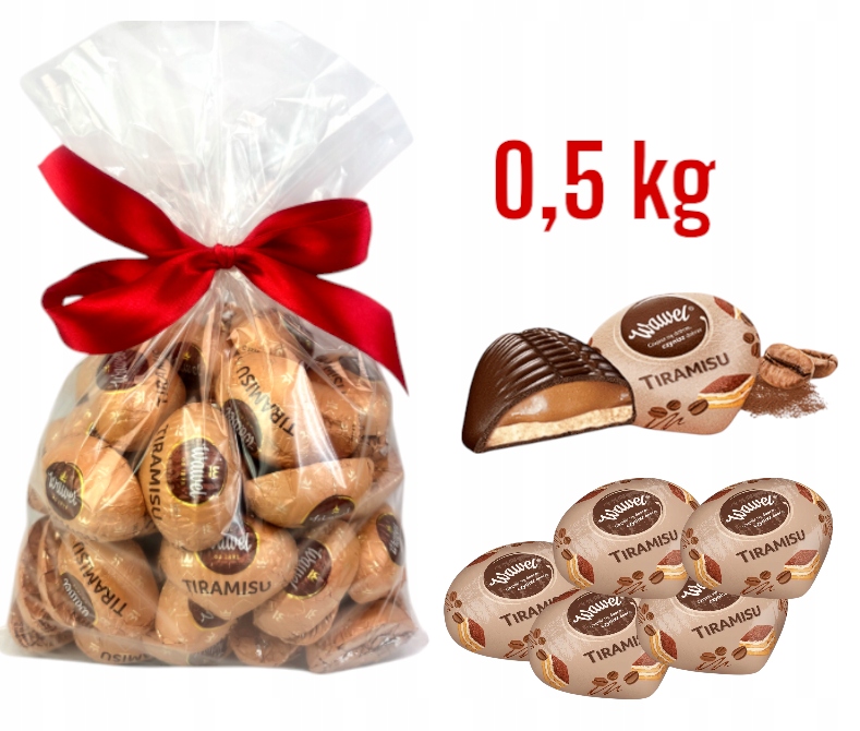 Wawel Tiramisu Kawowe 500g 0,5kg pomadki urodziny prezent Cukierki Praliny Mikołaj święta