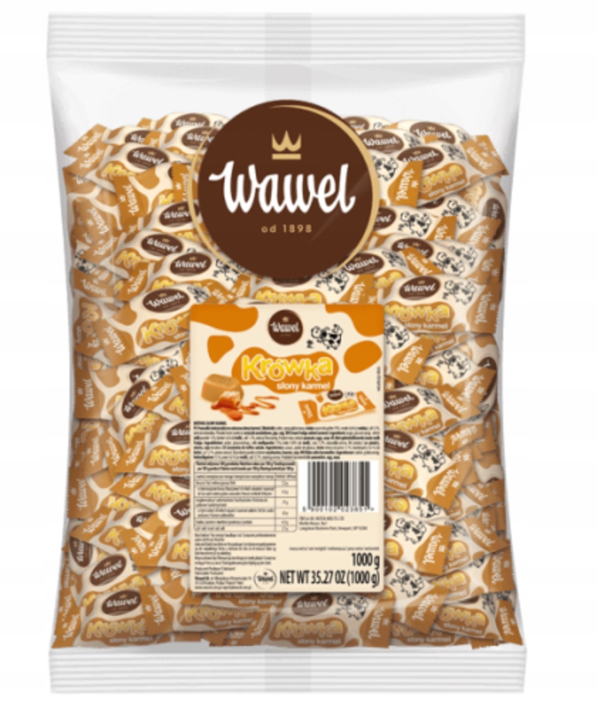 Wawel Cukierki Krówka Mleczna Słony Karmel święta Mikołaj Mix 1kg krówki