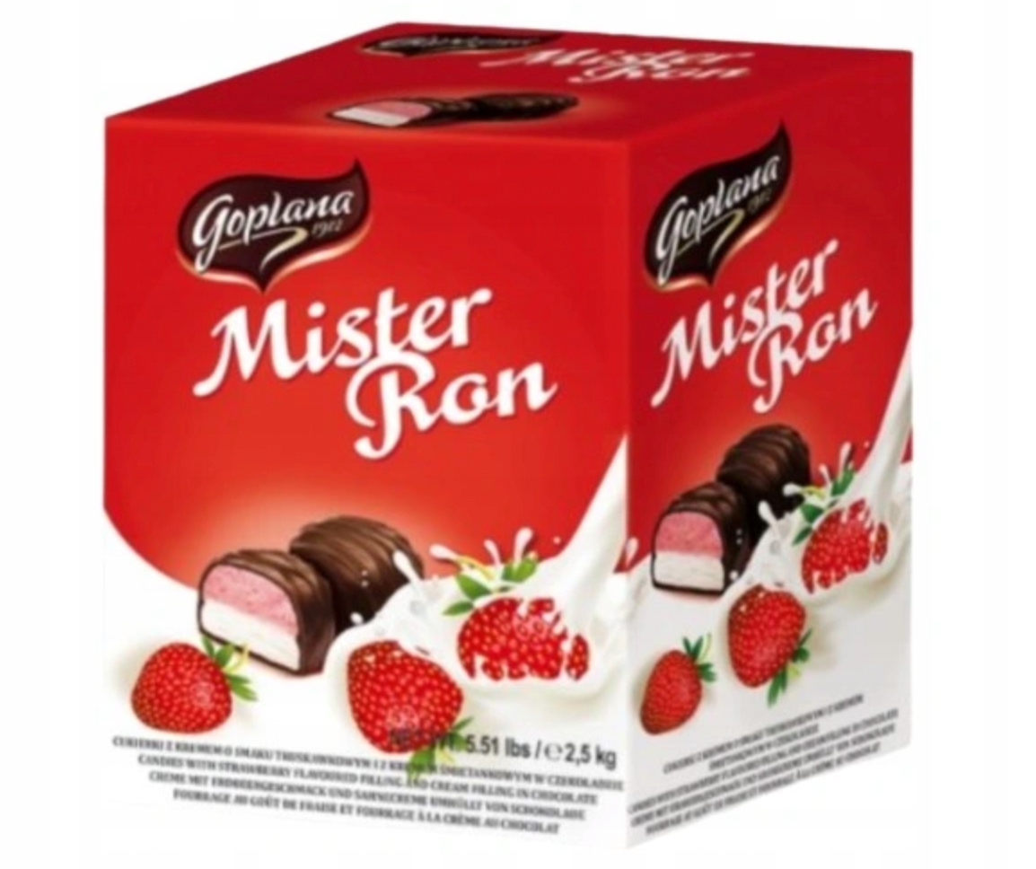 Mister Ron Solidarność cukierki 300g truskawka truskawkowe prezent goplana święta