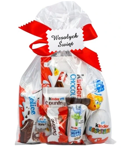 Zestaw Słodyczy Kinder Jajko paczka Mikołaj prezent na ŚWIĘTA pod choinkę