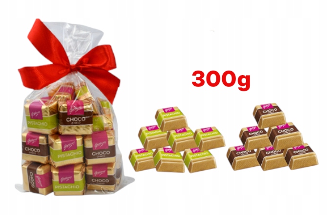 Cukierki czekoladki 300g pistacja święta Mikołaj Goplana SOLIDARNOŚĆ