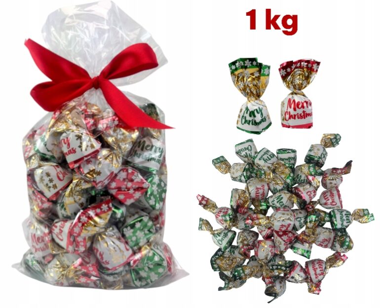 Cukierki Na Choinkę Vobro Merry Christmas Pralinki Mix Święta Mikołaja 1kg