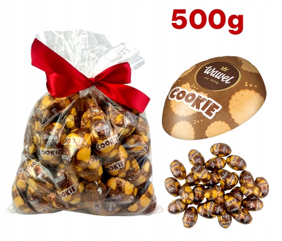 Wawel Cookie Cukierki Kakaowe z ciastkami czekoladki 500g święta Mikołaja