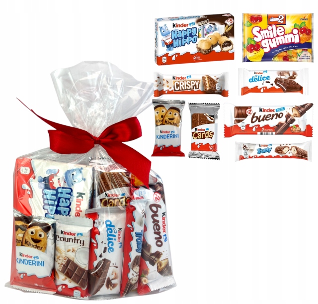 Paczka SŁODYCZY święta Mikołaja choinkę PREZENT Mikołaj KINDER ŻELKI