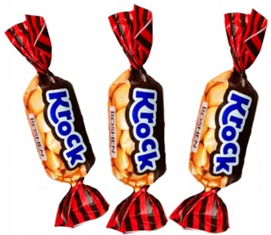 Roshen Krock Cukierki Karmelowe z orzechami Święta Mikołaj choinkę 1 kg