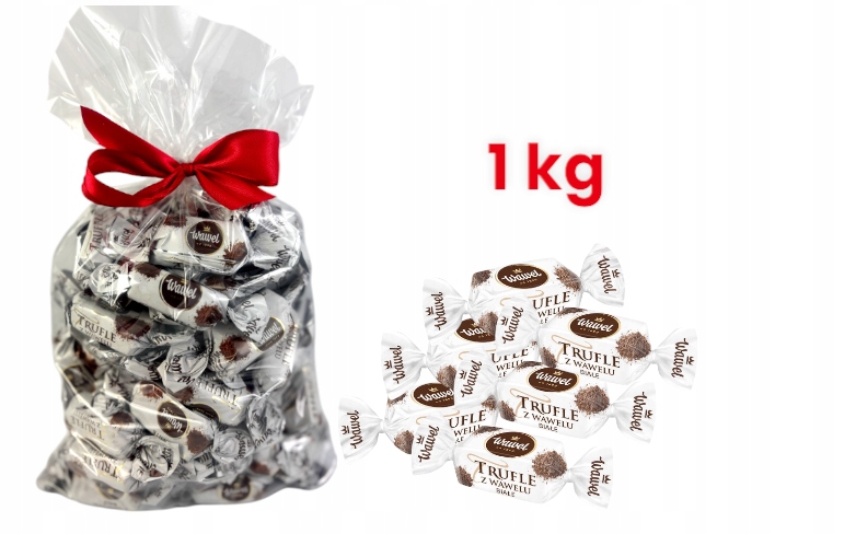 Wawel Trufle Cukierki Rumowe Czekoladzie Białej choinkę święta Mikołaj 1kg