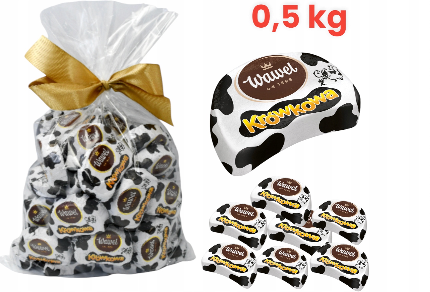 Czekoladki krówka Wawel Krówki 0,5 kg Mikołaj ŚWIĘTA na choinkę pomadki