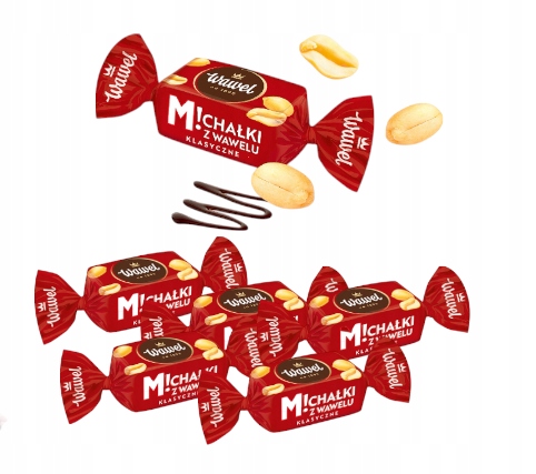 Wawel Cukierki Michałki Klasyczne na choinkę Święta Na Prezent 1kg Mikołaja