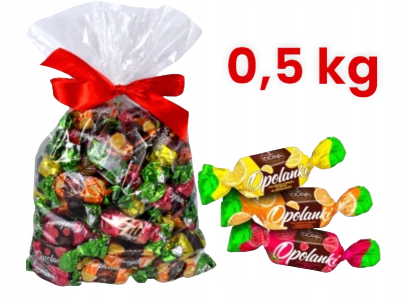 Cukierki Odra Opolanka galaretka czekoladzie 0,5 kg galaretki owocowe 500g święta Mikołaja