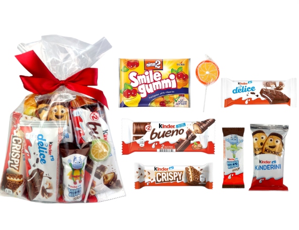 Paczka SŁODYCZY Mikołaja choinkę PREZENT Mikołaj KINDER ŻELKI DZIECI KINDER