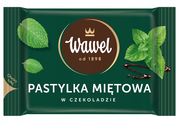 Pastylka Miętowa w Czekoladzie Wawelu Mięta Czekolada Pastylki Wawel 300g Mikołaja święta