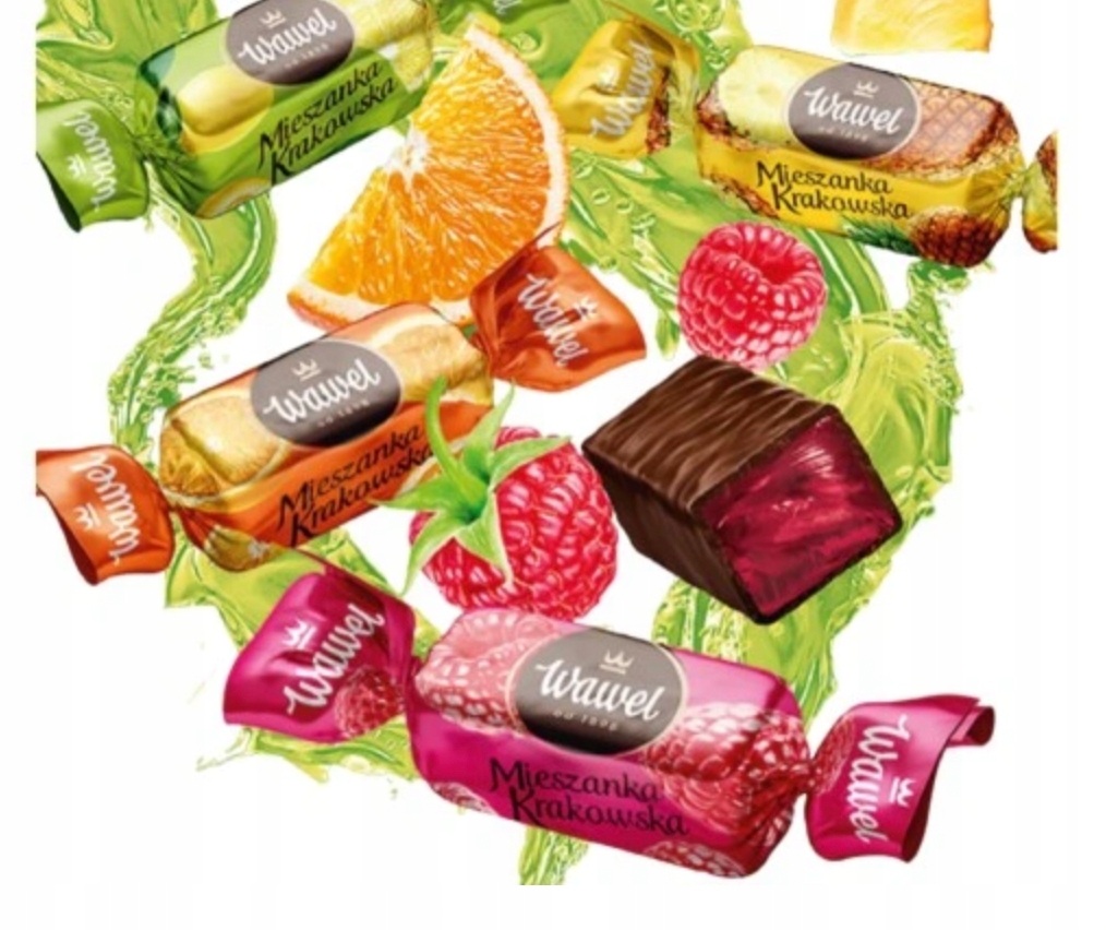 Cukierki Galaretki owocowe 500g 0,5 kg krakowska mieszanka Wawel galaretka ŚWIĘTA Mikołaja