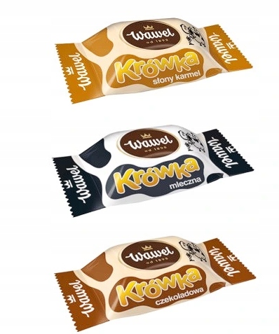 Wawel cukierki słodycze 300g krówka słony karmel czekolada mleczna krówki