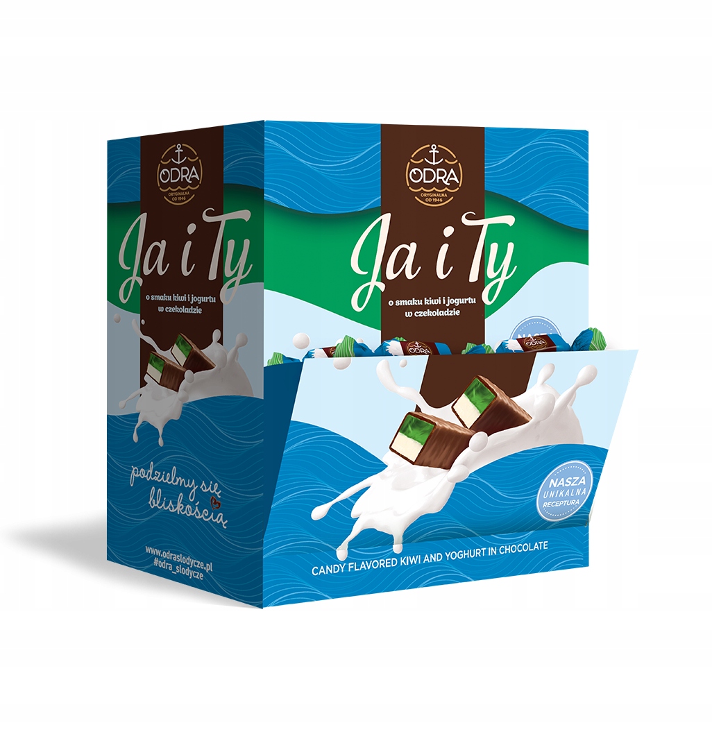 Odra Cukierki Ja i Ty Kiwi Jogurtowe galaretka 300g URODZINY ŚWIĘTA Mikołj