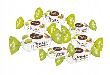 Białe Pistacjowe Michałki Wawel Cukierki Pistacja 300g Czekoladzie święta Mikołaja