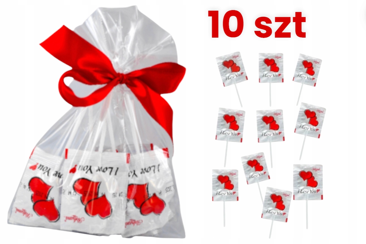 Roksana Lizaki lizak Serduszka Serca Dzień Dziecka 10 szt x 8 g serce