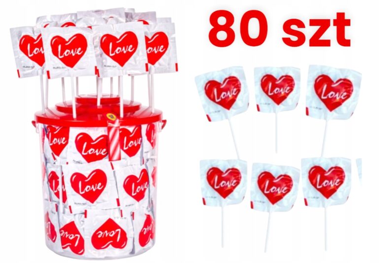 Lizak walentynki Lizaki Serce Serduszko serca Walentynka dla dzieci 12g ASTRA