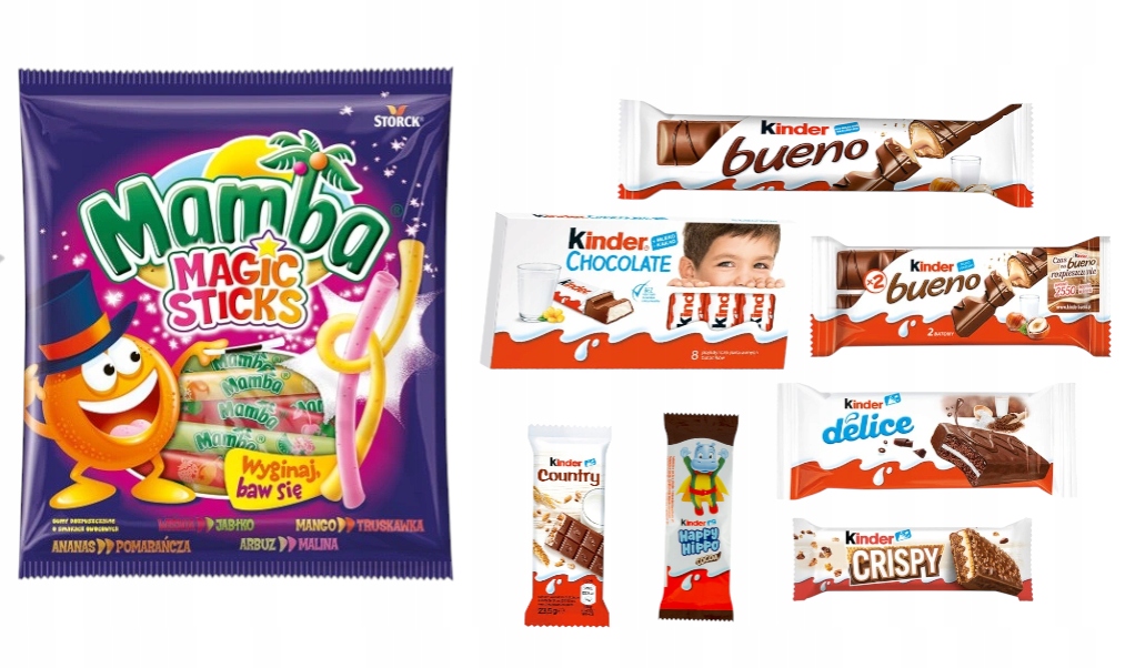 Kinder paczka słodycze dla dzieci Prezent Na Dzień Dziecka Upominek Mamba