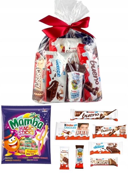 Kinder paczka słodycze dla dzieci Prezent Na Dzień Dziecka Upominek Mamba