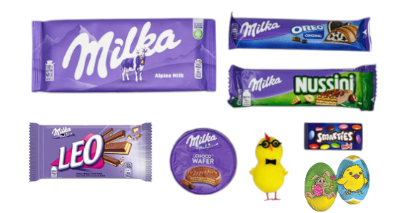 Zestaw ZAJĄCZEK Paczka Milka Wielkanoc Kurczak ŚWIĘTA DLA DZIECI