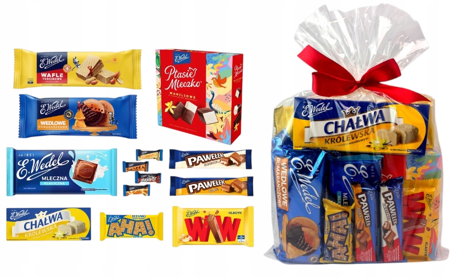 Wedel słodycze świeta urodziny polskie produkty paczka zestaw Mikołaj